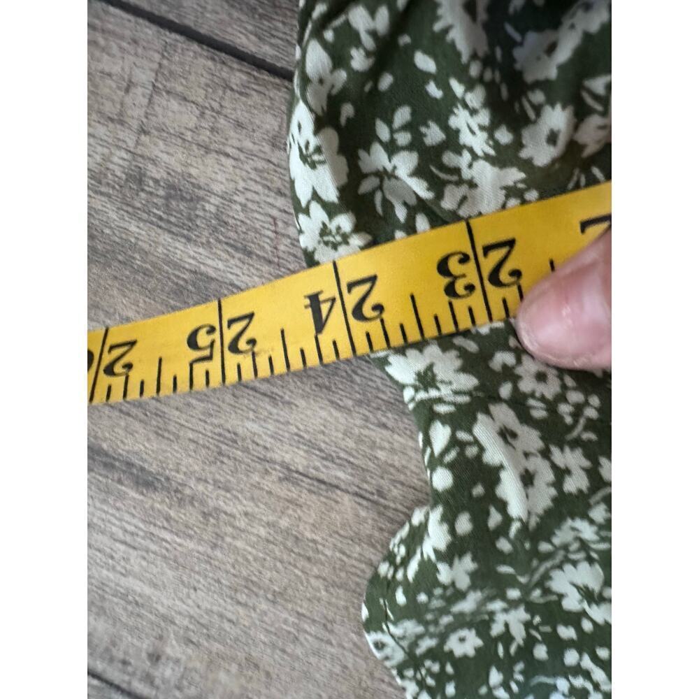Indigo Rose Women's Green Floral Print Short Sleeves Maxi Dress Size 3X - Picture 5 of 7